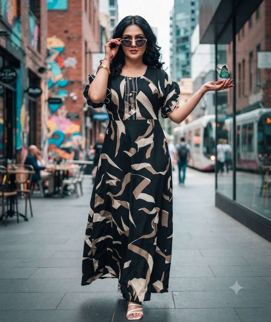 Rajnandini Feeling Rayon Comfort Nighty Gown Wholesale - Amrah Wholesale