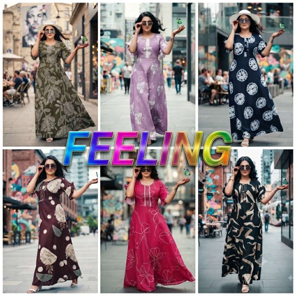 Rajnandini Feeling Rayon Comfort Nighty Gown Wholesale - Amrah Wholesale