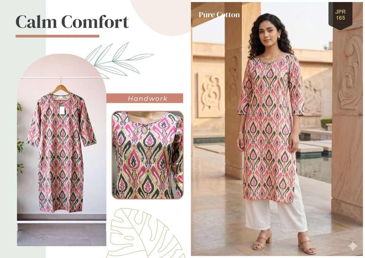 Rajnandini Khushi Pure Cotton Kurti - Amrah Wholesale