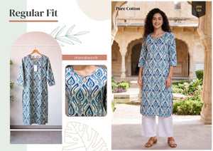 Rajnandini Khushi Pure Cotton Kurti - Amrah Wholesale