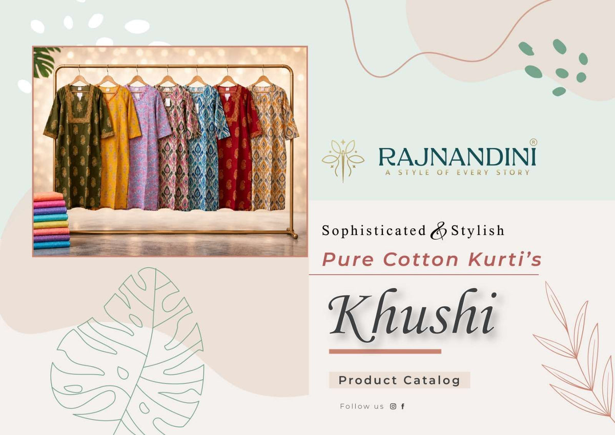 Rajnandini Khushi Pure Cotton Kurti - Amrah Wholesale