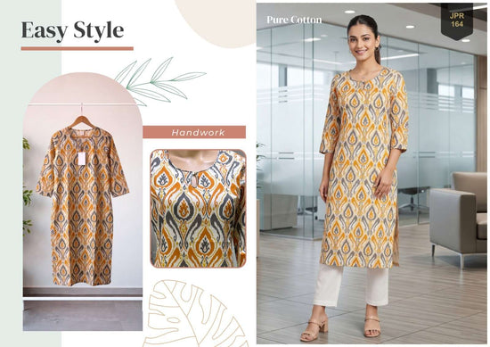 Rajnandini Khushi Pure Cotton Kurti - Amrah Wholesale