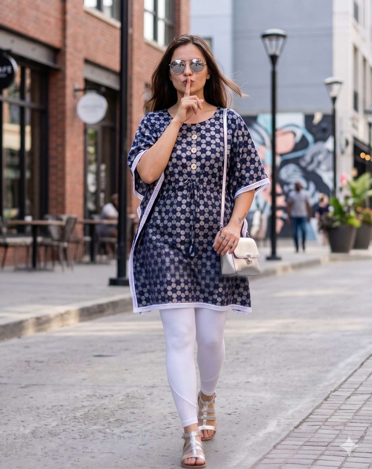 Rajnandini Lady Kaftan Muslin Kaftan Kurti Wholesale