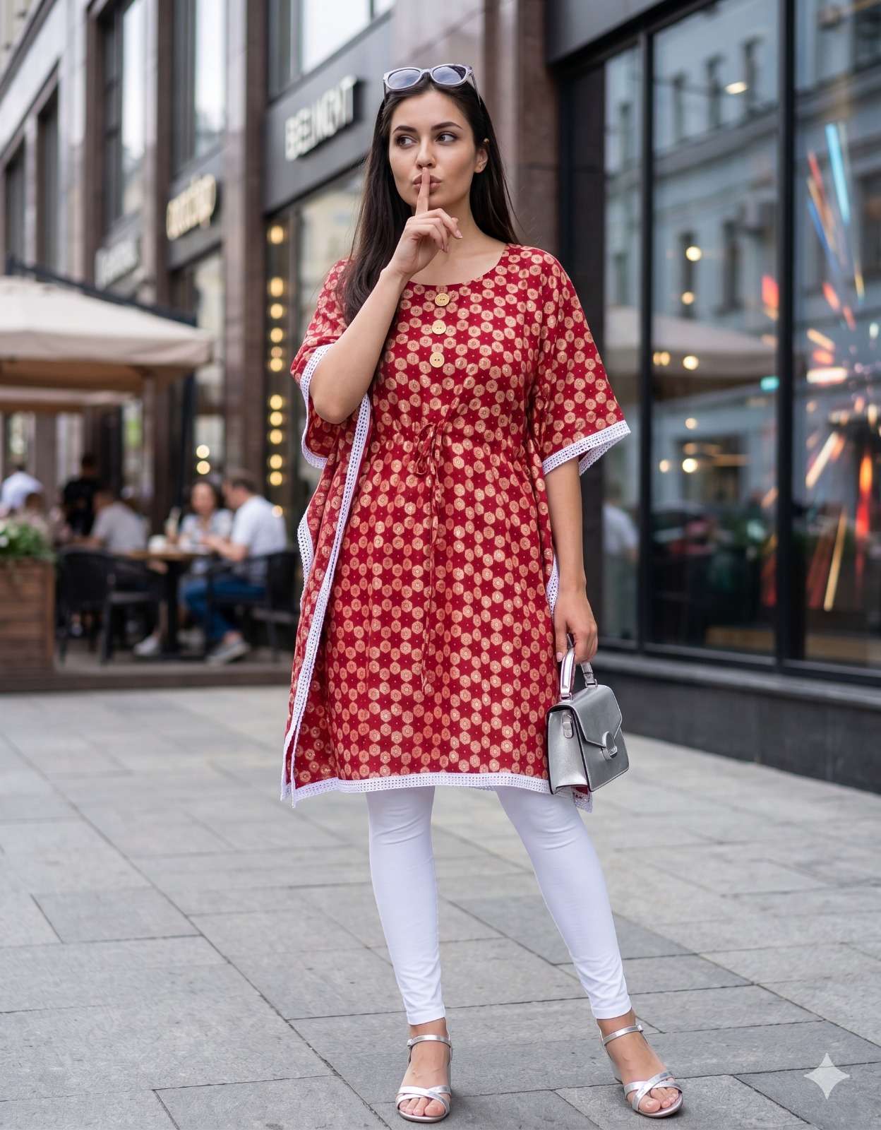 Rajnandini Lady Kaftan Muslin Kaftan Kurti Wholesale