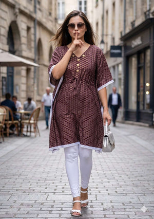 Rajnandini Lady Kaftan Muslin Kaftan Kurti Wholesale - Amrah Wholesale