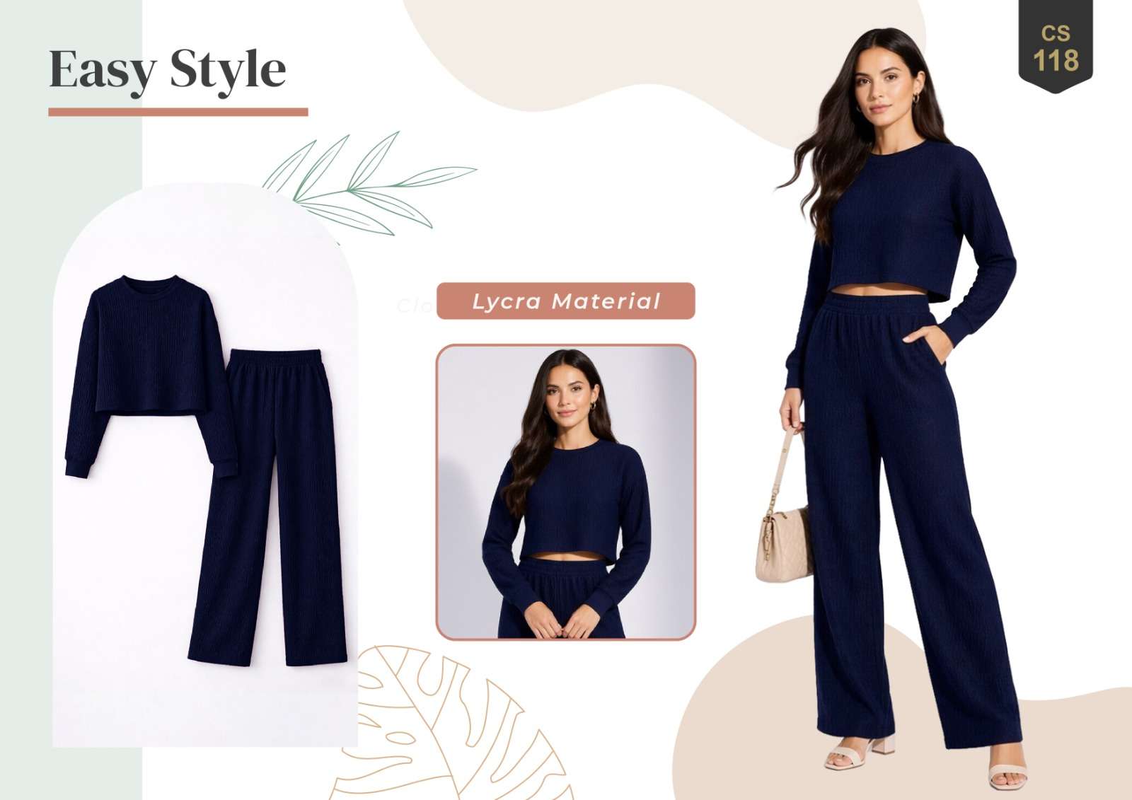 Rajnandini Lucy Lycra Casual Co-Ord Set - Amrah Wholesale