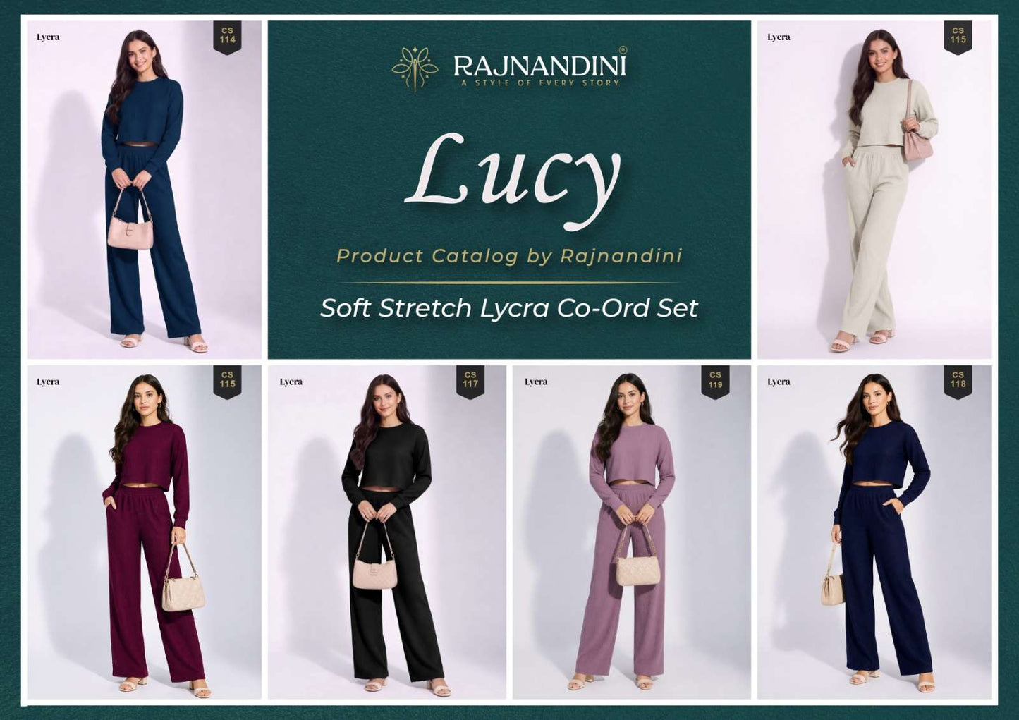 Rajnandini Lucy Lycra Casual Co-Ord Set - Amrah Wholesale