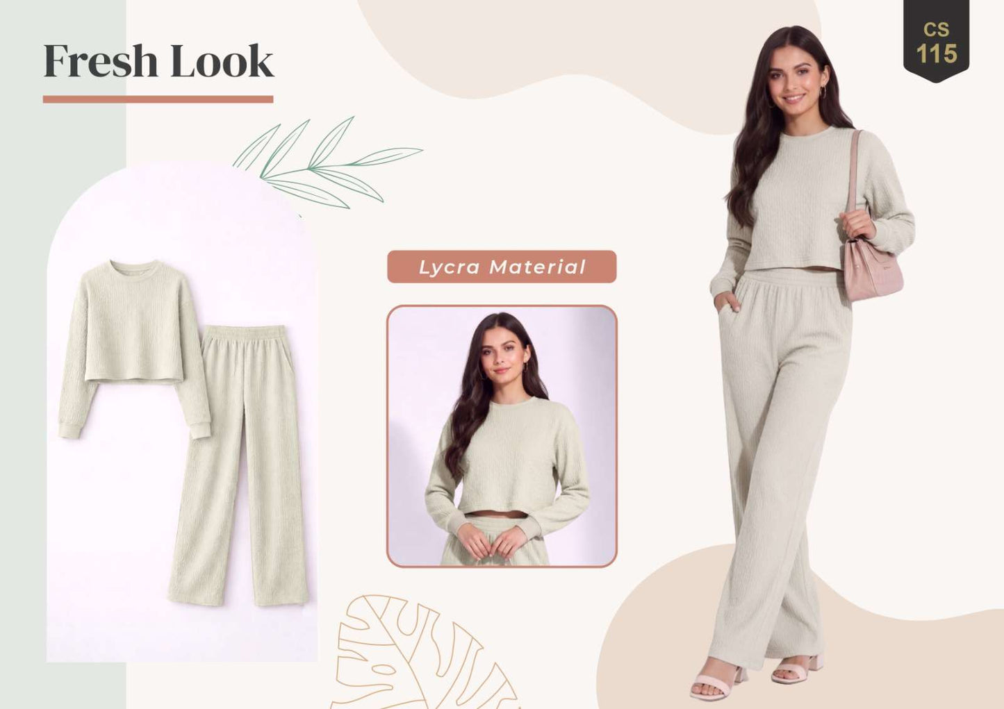 Rajnandini Lucy Lycra Casual Co-Ord Set - Amrah Wholesale