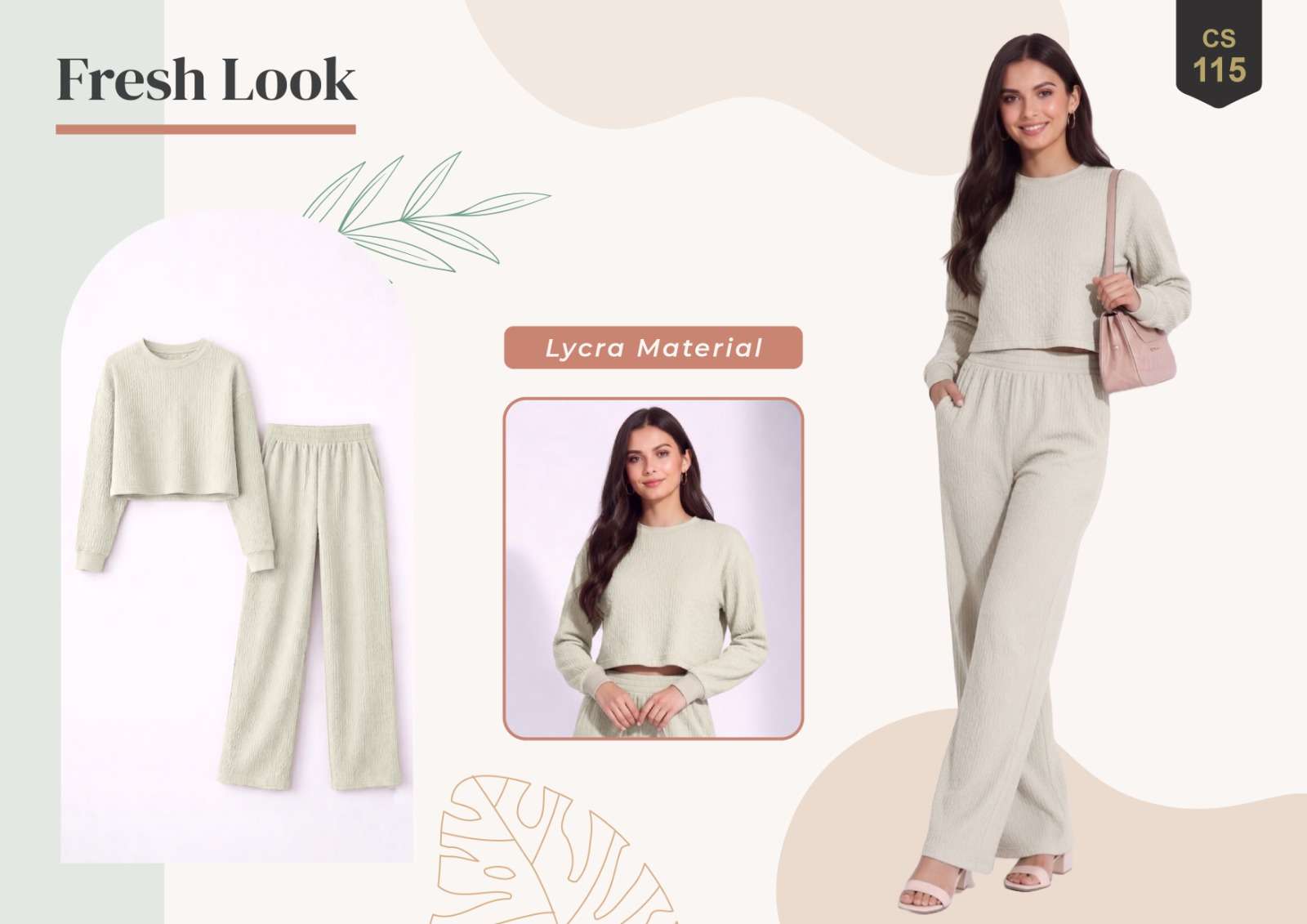 Rajnandini Lucy Lycra Casual Co-Ord Set - Amrah Wholesale