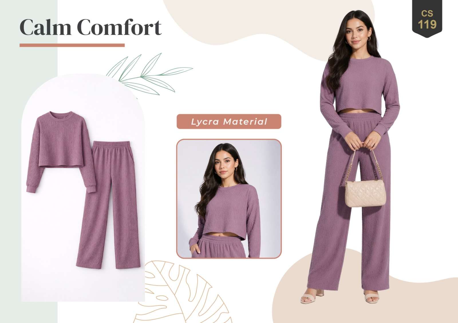 Rajnandini Lucy Lycra Casual Co-Ord Set - Amrah Wholesale