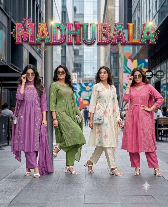 Rajnandini Madhubala Premium Mal Chanderi Stitched Salwar Suit Set