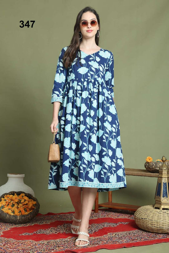Rajnandini Monsoon Vol 3 Jaipuri Cotton Printed Middy Dress