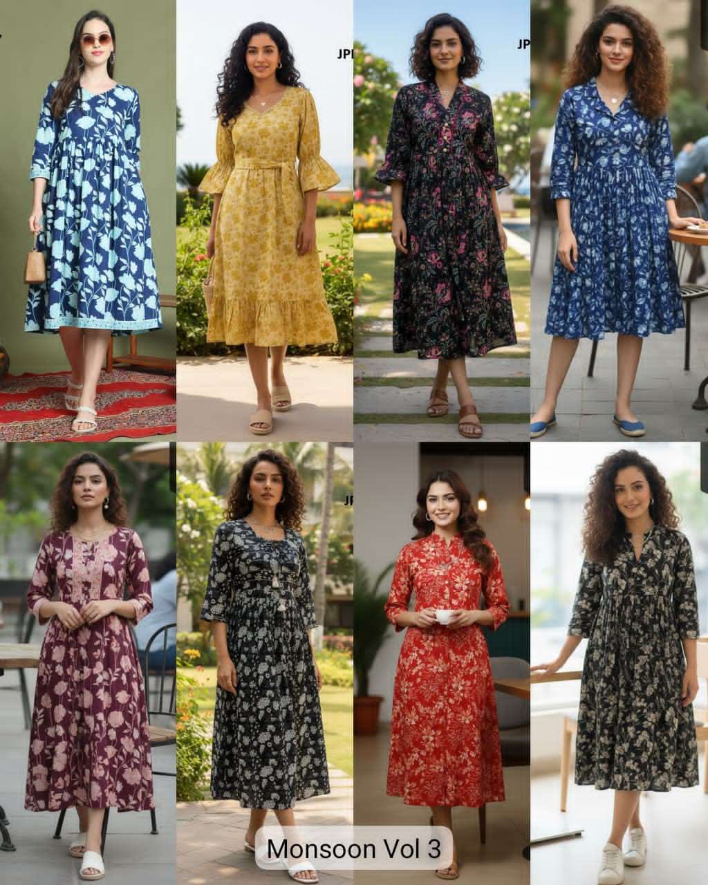 Rajnandini Monsoon Vol 3 Jaipuri Cotton Printed Middy Dress