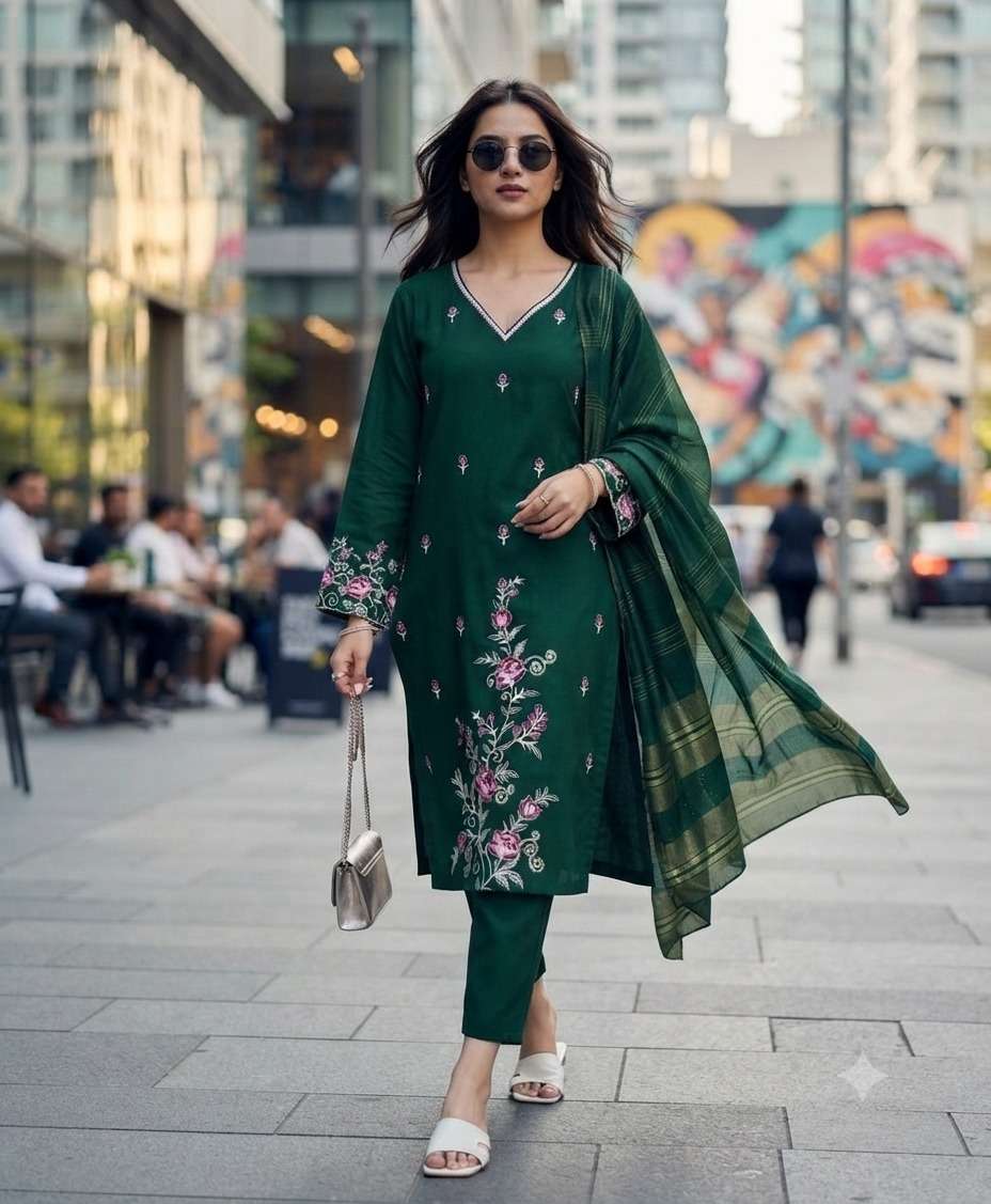 Rajnandini Raahi Vol 2 Roman Silk Kurti Pant Dupatta Set Wholesale