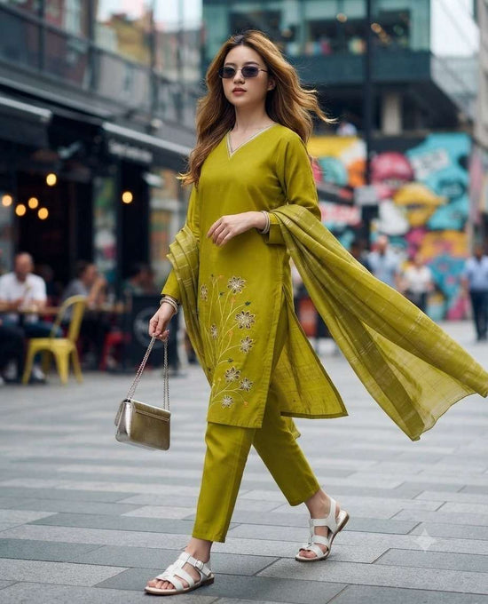 Rajnandini Raahi Vol 2 Roman Silk Kurti Pant Dupatta Set Wholesale