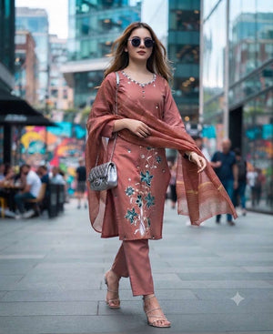 Rajnandini Raahi Vol 2 Roman Silk Kurti Pant Dupatta Set Wholesale - Amrah Wholesale