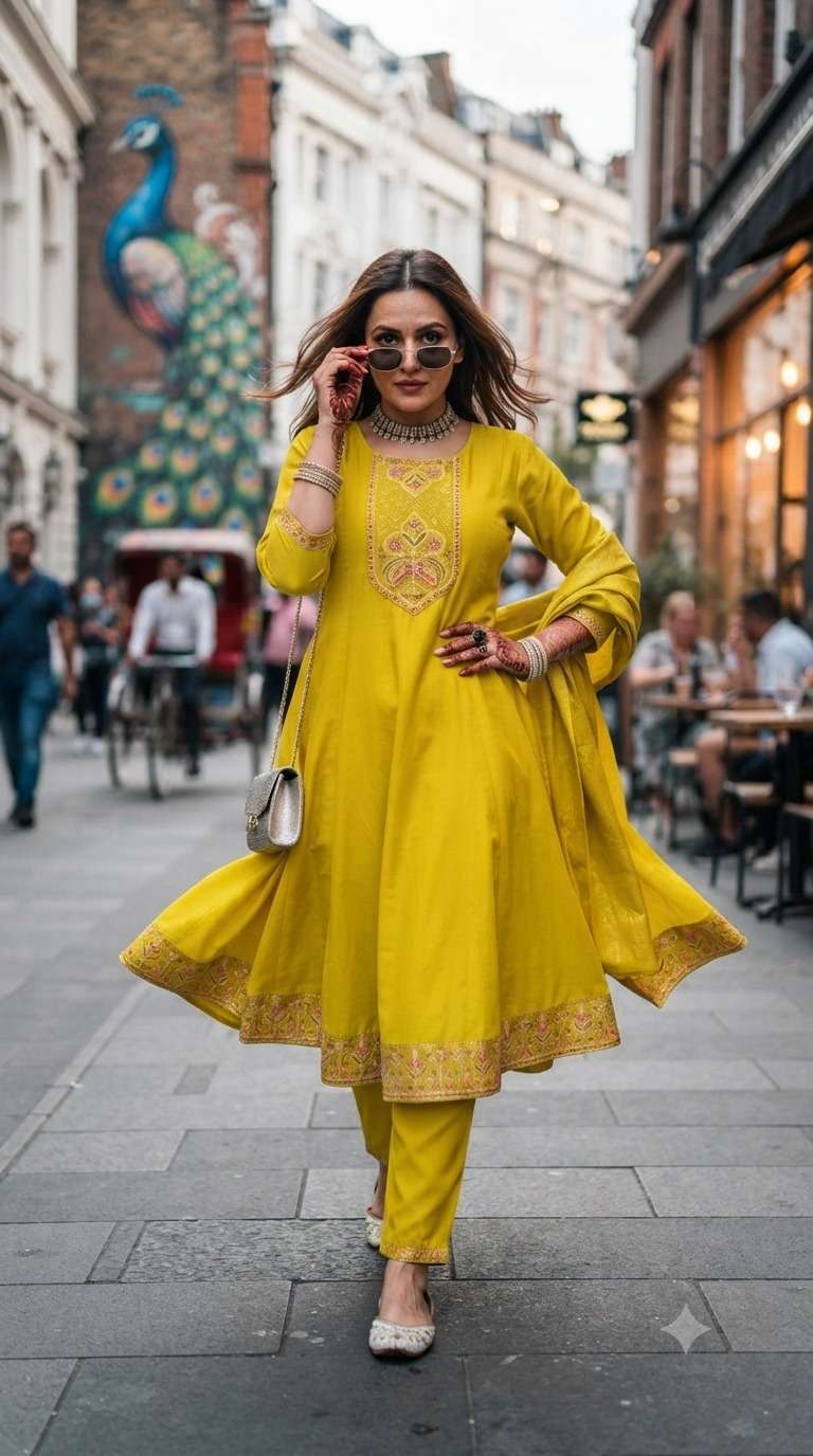 Rajnandini Rasmani Mal Chanderi Kurti Pant Dupatta Set - Amrah Wholesale