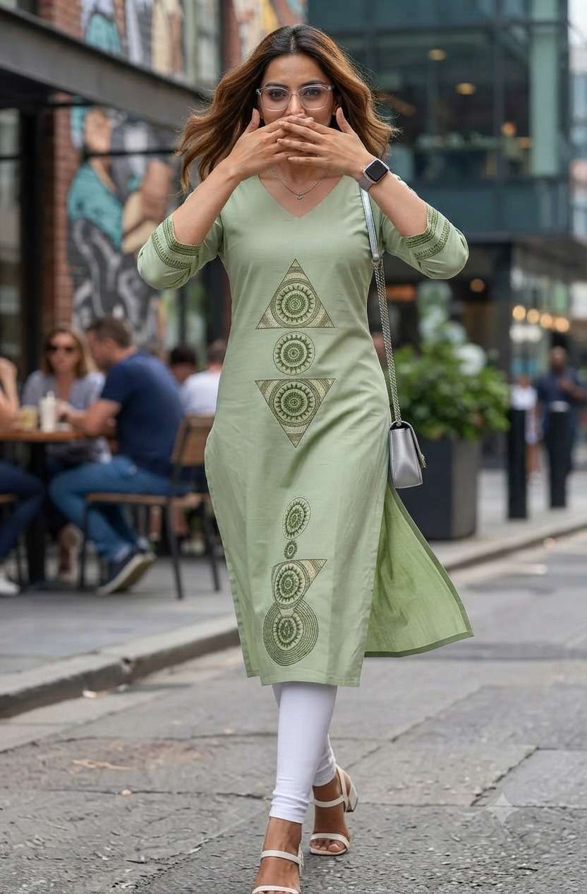 Rajnandini Relax Feel Premium Roman Silk Ladies Kurti