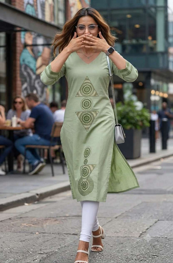 Rajnandini Relax Feel Premium Roman Silk Ladies Kurti