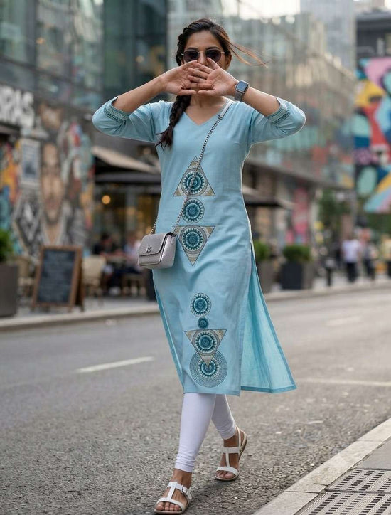 Rajnandini Relax Feel Premium Roman Silk Ladies Kurti