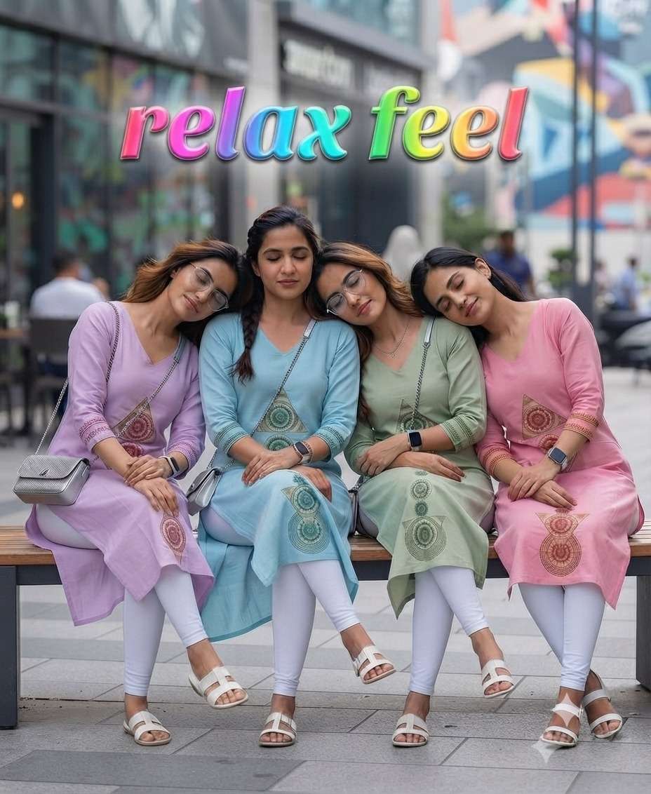 Rajnandini Relax Feel Premium Roman Silk Ladies Kurti