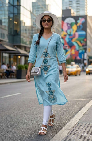 Rajnandini Selfie Roman Silk Stitched Ladies Kurti - Amrah Wholesale
