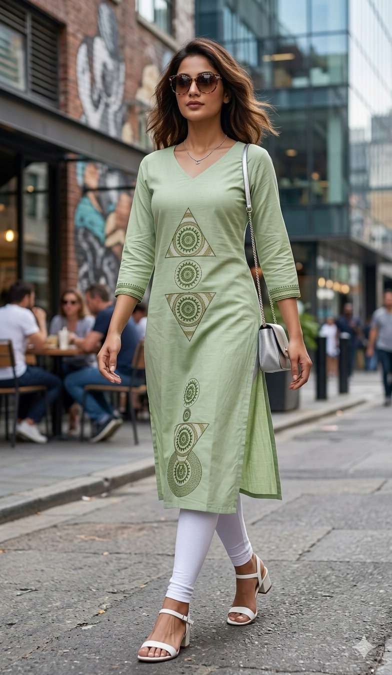 Rajnandini Selfie Roman Silk Stitched Ladies Kurti - Amrah Wholesale