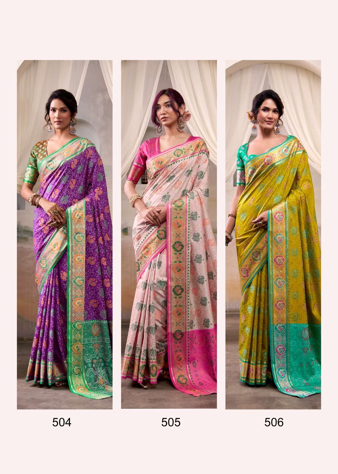 Rajpath Airaavat Silk 504 To 509 Series Pure Patola Silk Sarees