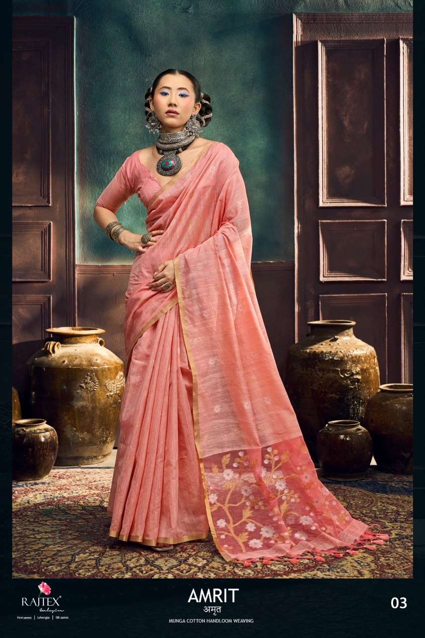 RAJPATH AMRIT Munga Cotton Printed Saree