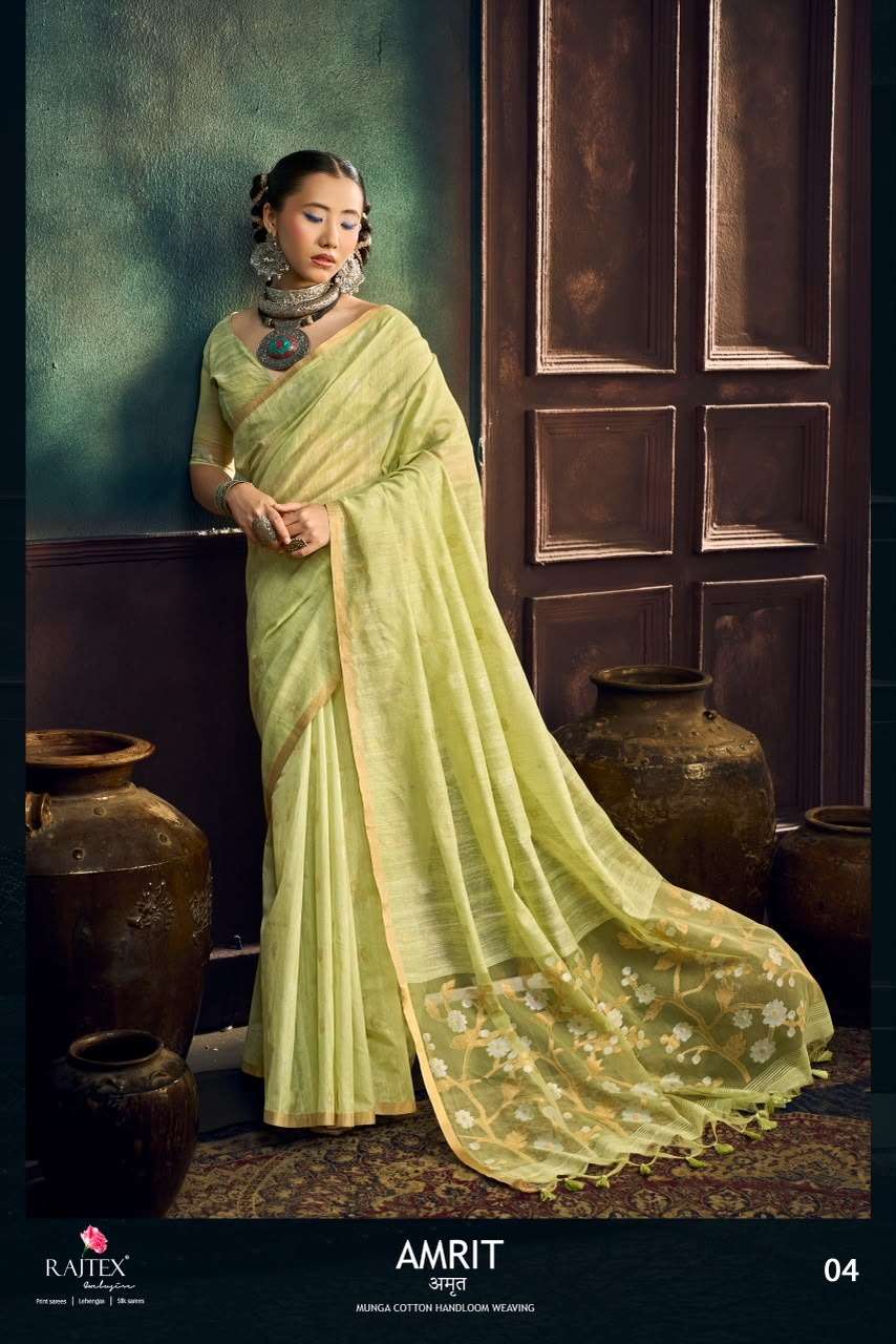 RAJPATH AMRIT Munga Cotton Printed Saree