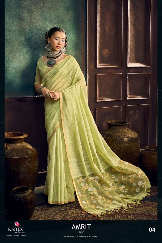 RAJPATH AMRIT Munga Cotton Printed Saree