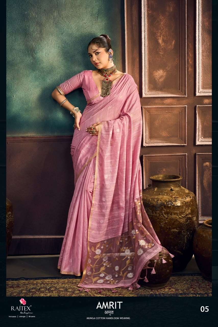 RAJPATH AMRIT Munga Cotton Printed Saree