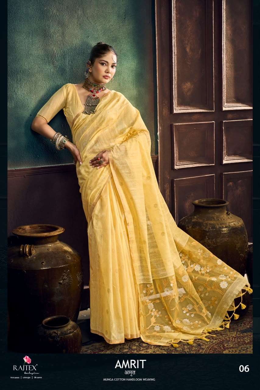 RAJPATH AMRIT Munga Cotton Printed Saree