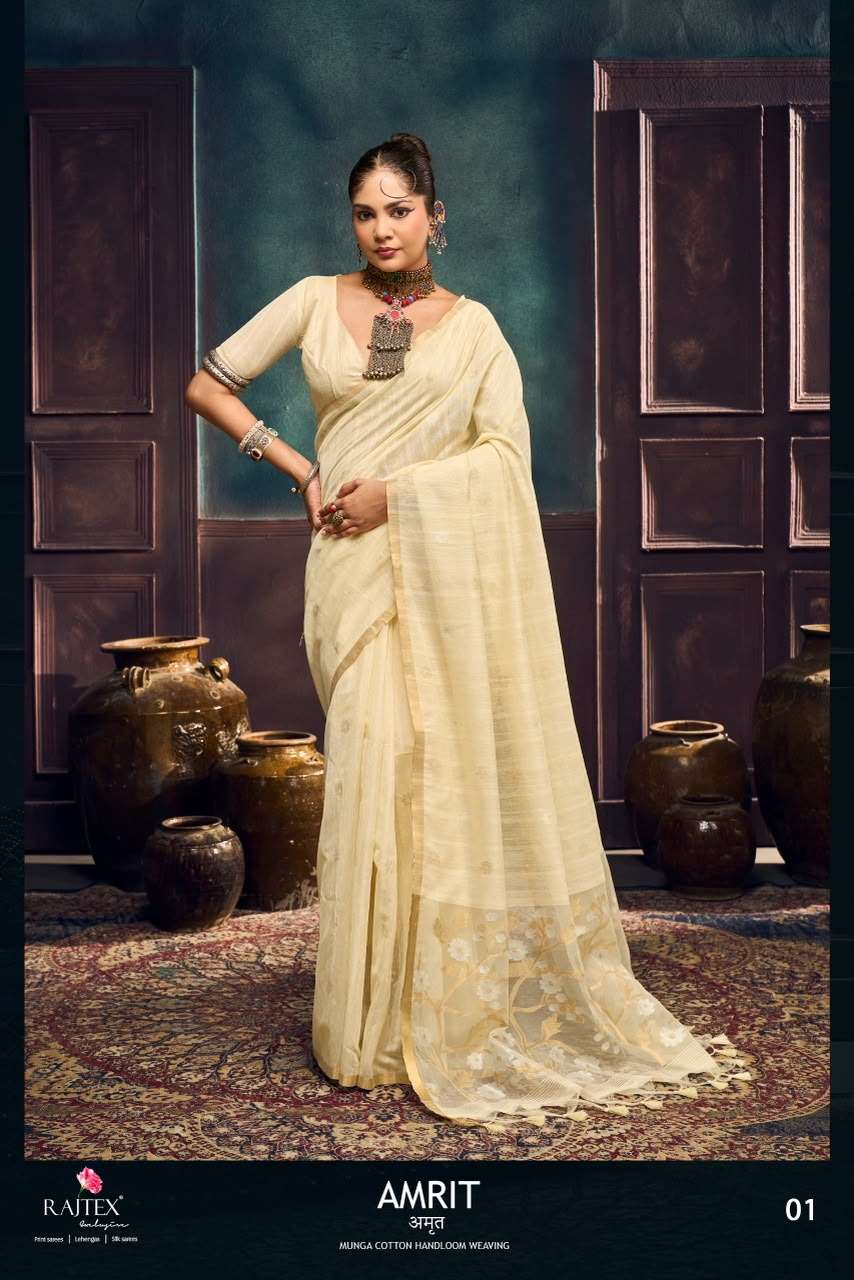 RAJPATH AMRIT Munga Cotton Printed Saree