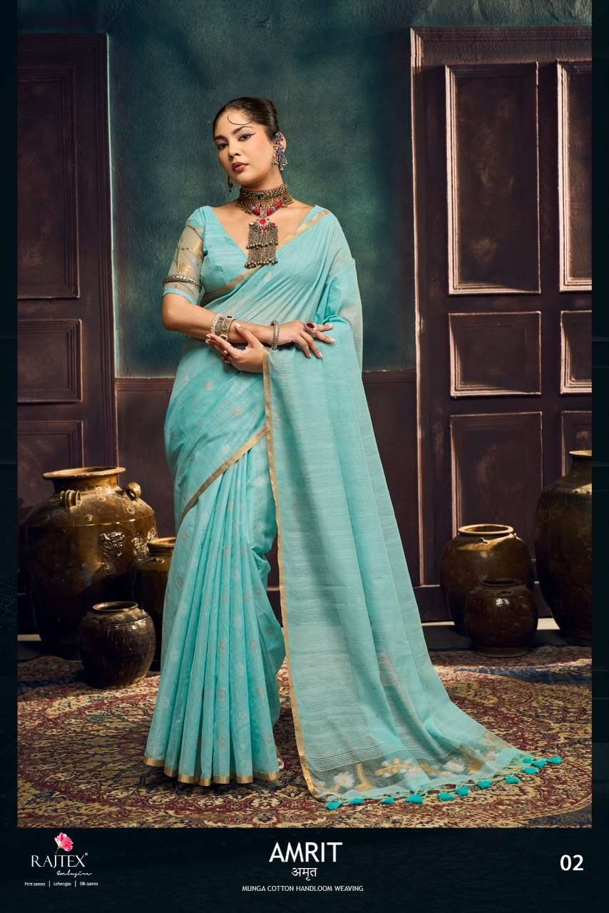 RAJPATH AMRIT Munga Cotton Printed Saree
