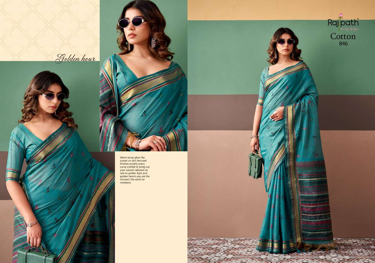RAJPATH COCO COTTON Cotton Printed Saree - Amrah Wholesale