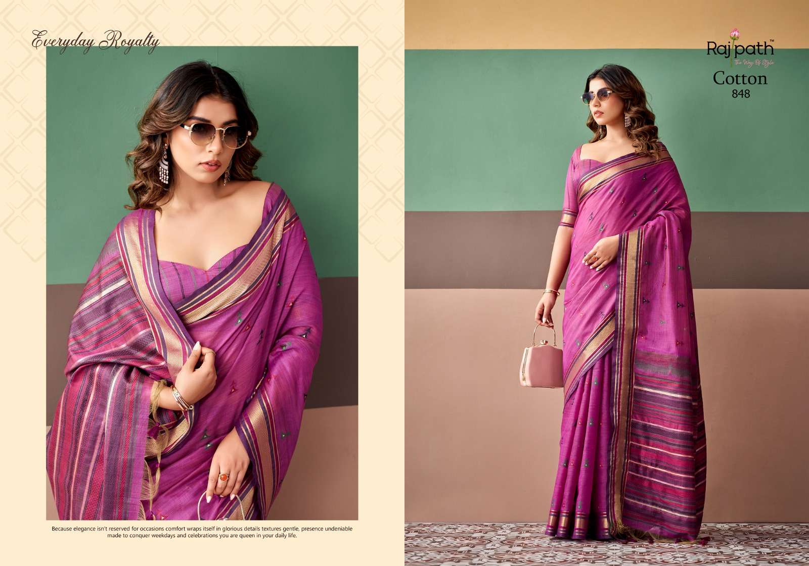 RAJPATH COCO COTTON Cotton Printed Saree