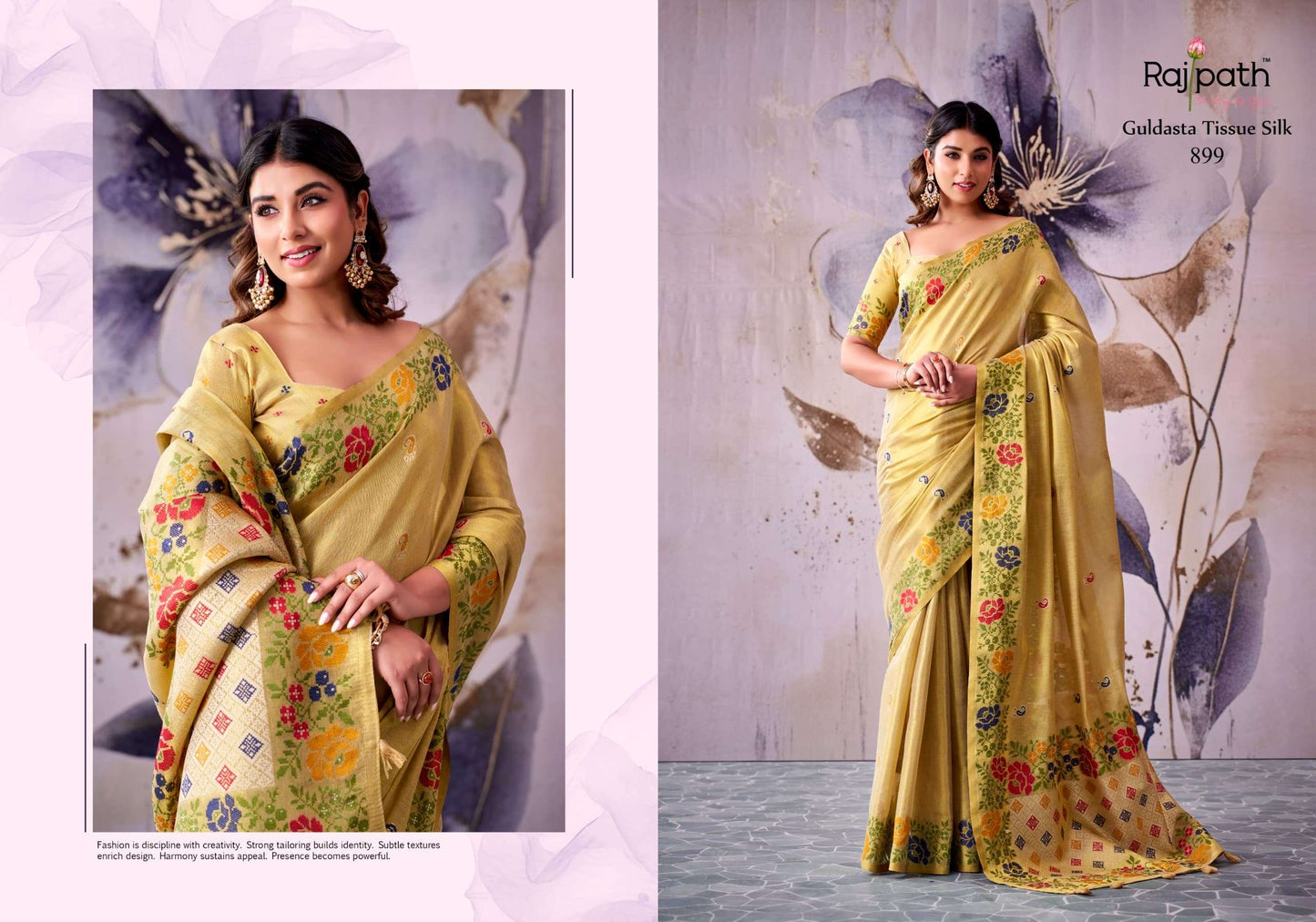 RAJPATH GULDASTA Tissue Silk Printed Saree
