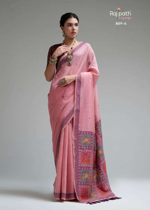 RAJPATH JAMDANI COTTON VOL-4 Premium Cotton Printed Saree - Amrah Wholesale
