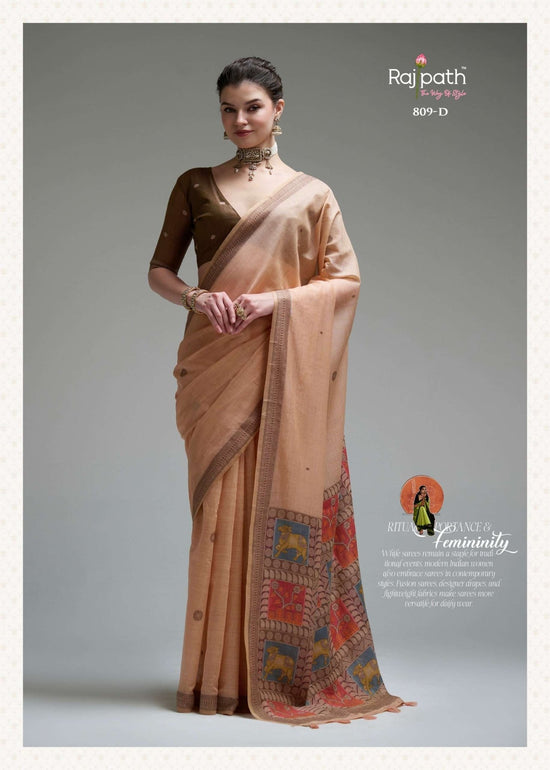 RAJPATH JAMDANI COTTON VOL-4 Premium Cotton Printed Saree - Amrah Wholesale