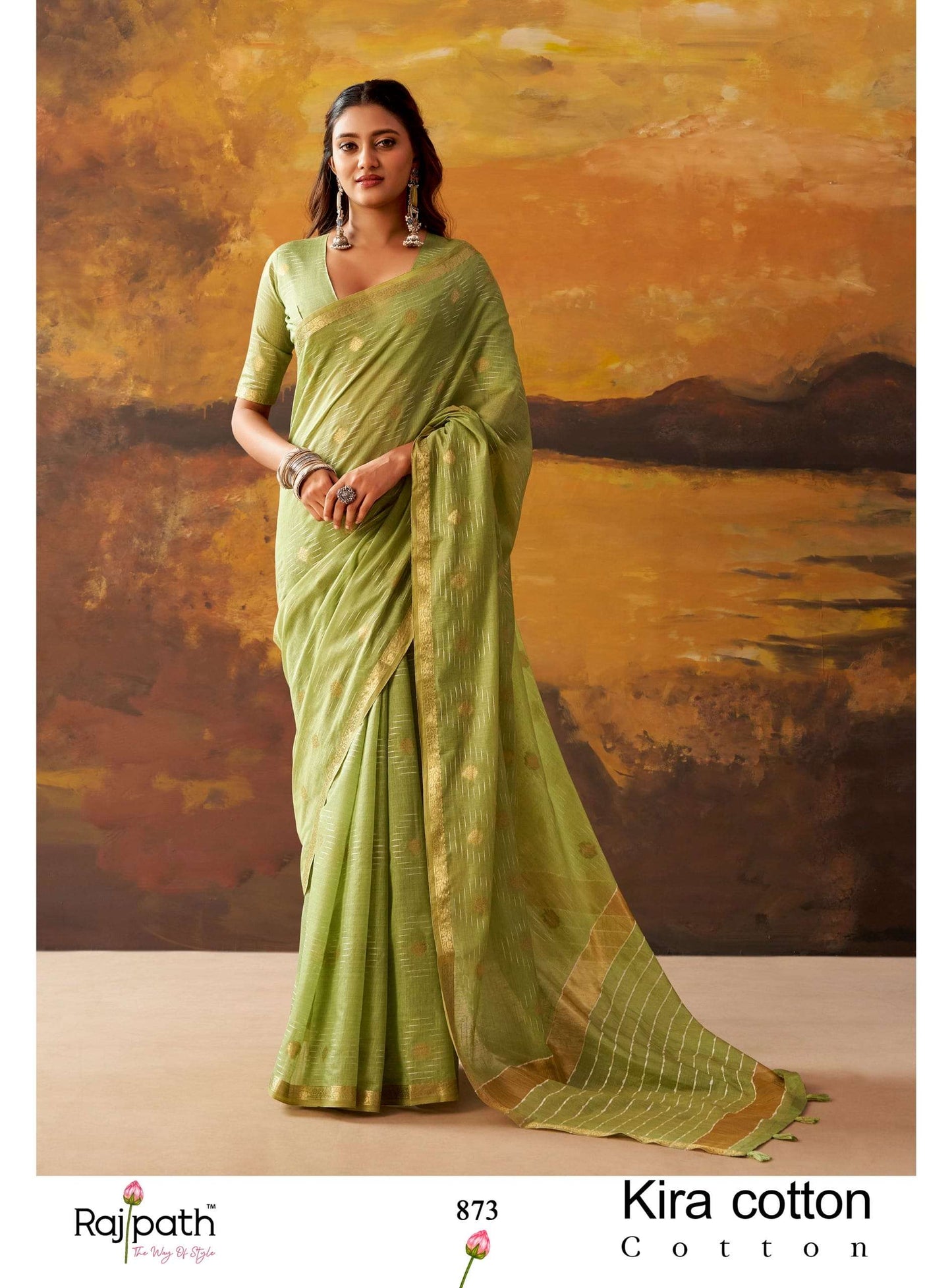 RAJPATH KIRA Cotton Printed Premium Saree
