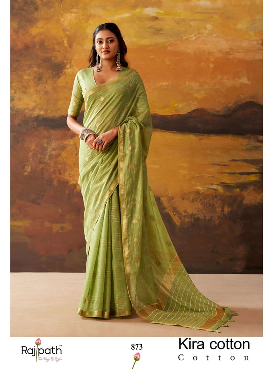 RAJPATH KIRA Cotton Printed Premium Saree