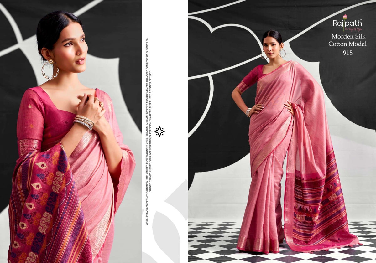 RAJPATH MORDEN SILK 137 Cotton Printed Premium Saree - Amrah Wholesale