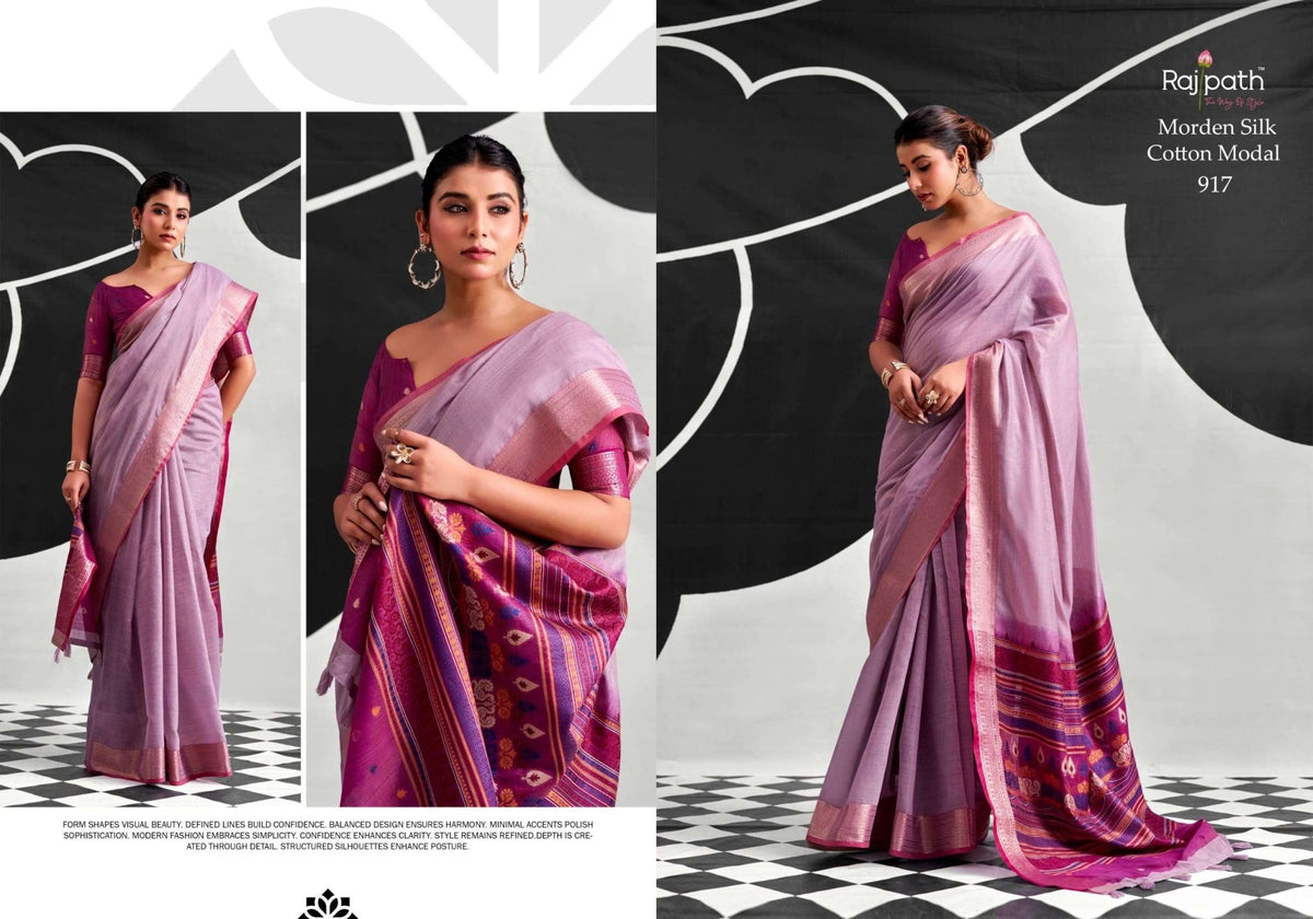 RAJPATH MORDEN SILK 137 Cotton Printed Premium Saree - Amrah Wholesale