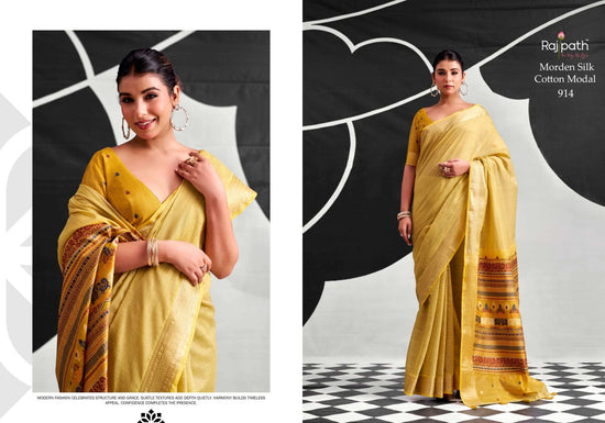 RAJPATH MORDEN SILK 137 Cotton Printed Premium Saree - Amrah Wholesale