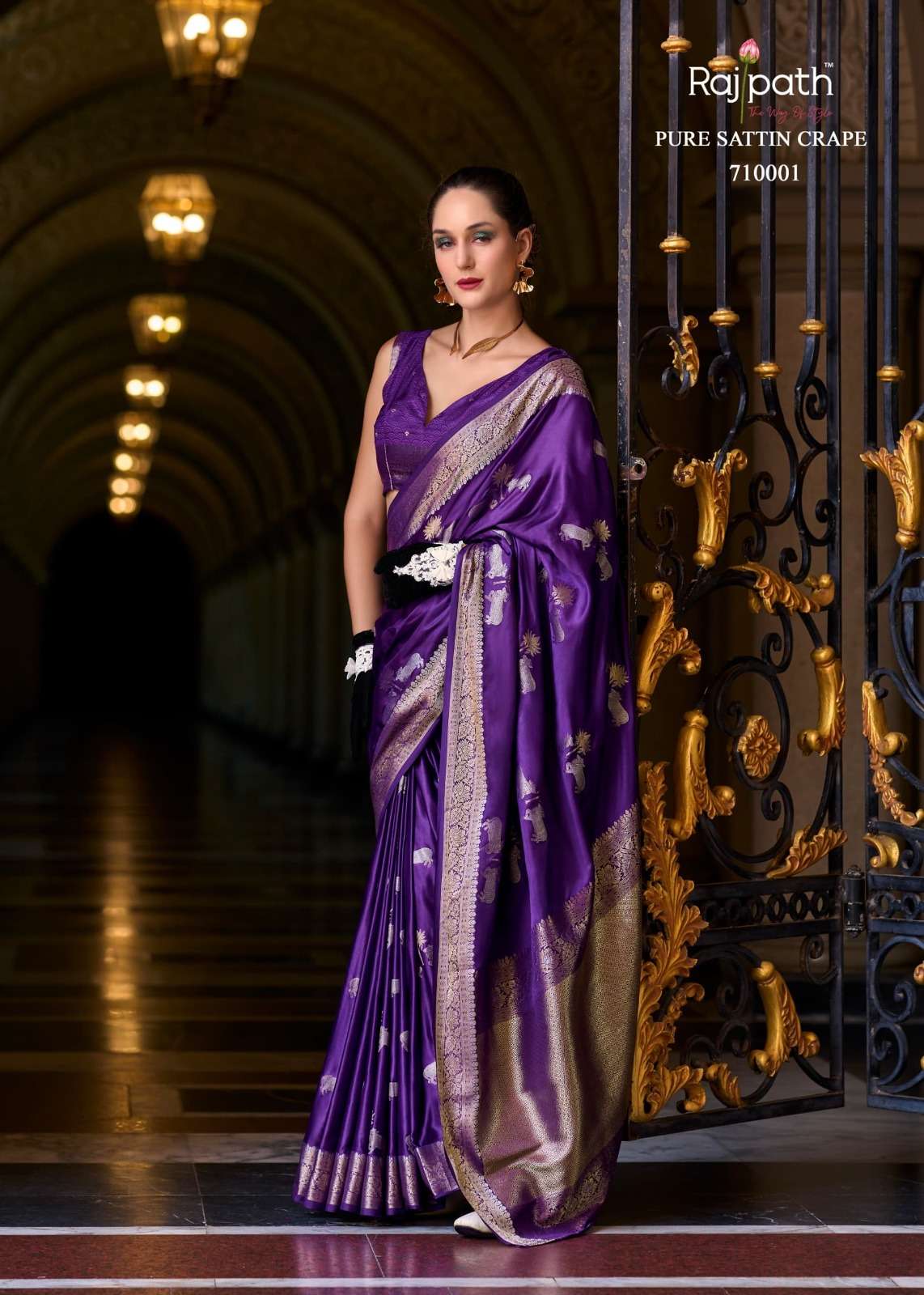 Rajpath Mungha Silk 71001 To 71008 Series Saree Wholesale Catalogue - Amrah Wholesale