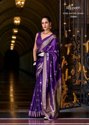 Rajpath Mungha Silk 71001 To 71008 Series Saree Wholesale Catalogue