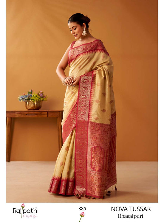 Rajpath Nova Tussar Cotton Pochampalli Saree - Amrah Wholesale