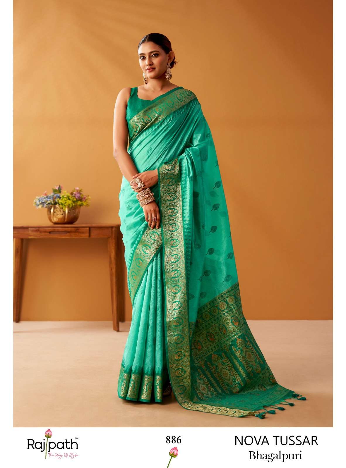 Rajpath Nova Tussar Cotton Pochampalli Saree - Amrah Wholesale