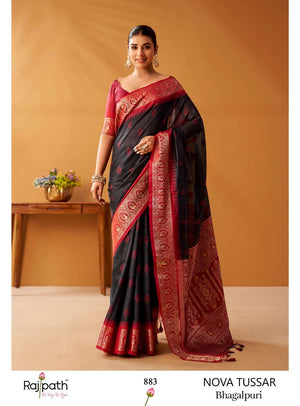 Rajpath Nova Tussar Cotton Pochampalli Saree - Amrah Wholesale